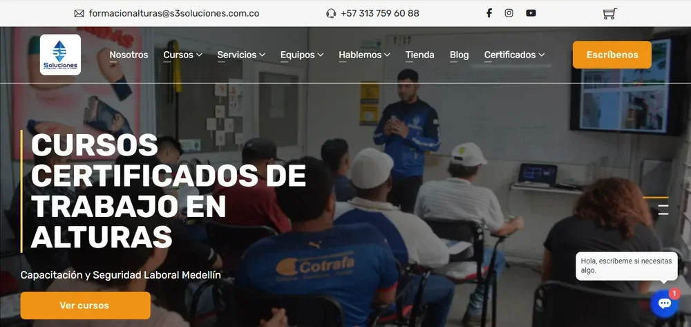 Website S3 soluciones - Medellín